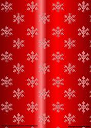 Red Metallic, Embossed Effect Snowflake Background Paper