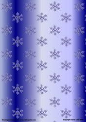 Blue Metallic, Embossed Effect Snowflakes Background Paper