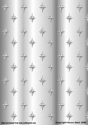Silver Metallic, Embossed Effect Stars Background Paper
