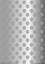 Silver Metallic Embossed Effect Wreaths Background Paper