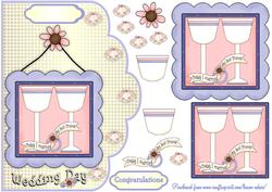 Wedding Congratulations Scallop Edge Card Front