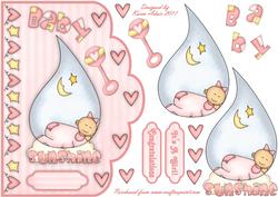 Baby Sunshine Scallop Edge Card Front