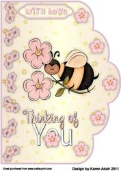Bee-autiful Day A4 Scallop Edge Card Front