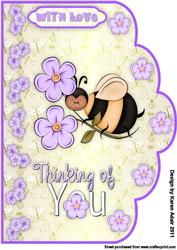Another Bee-autiful Day A4 Scallop Edge Card Front