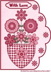 Posy in a Pocket A4 Scallop Edge Card Front
