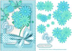 Dancing Daisies Card Front with Step by Step