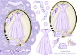 My Lavender Lovely Scallop Edge Card Front