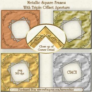 Metallic Frames with Triple Offset Aperture