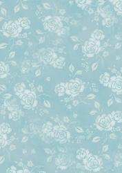 Rustic Rose Background Paper in Turquoise
