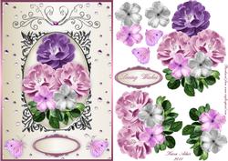 Perfect Posy - A5 Card Front with Step by Step