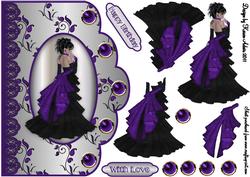 Perfect in Purple Scallop Edge Card Front