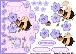 Yet Another Bee-autiful Day Scallop Card Front