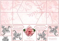 Rambling Rose Double Diamond Fold Card