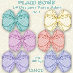 Plaid Bows - Set 1