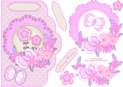 Spring Fancy in the Pink Scallop Card Front