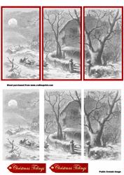 Christmas Winter Scene - Santa on His Way