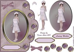 Fabulous Flapper Scallop Edge Card Front with Step by Step