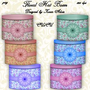Floral Hat Boxes