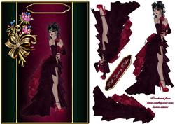 Delightful Diva Card Front with Step by Step