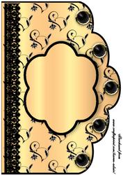Floral A4 Scallop Edge 'n Lace Card Front - Sunrise