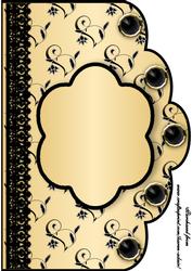 Floral A4 Scallop Edge 'n Lace Card Front - Yellow
