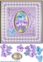 Blissful Blossoms 'n Lace Square Card Front