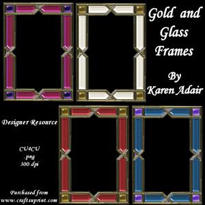 Gold and Glass Rectangular Frames