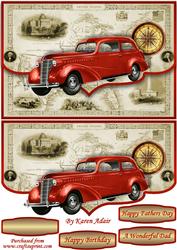 Chevrolet Master Deluxe Envelope Card Front and Step by Step