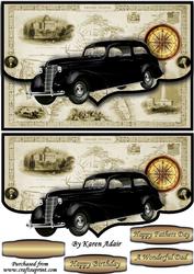 Chevrolet Master Deluxe in Black Envelope Card Front