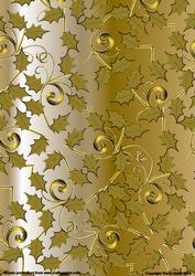 Holly Flourishes on Gold
