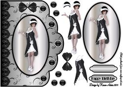 Charleston Chic Scallop Card Front