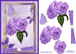 Purple Paradise Card Front with Step by Step