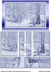 Winter Scene in Blue
