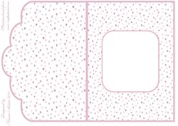 Cute Baby Girl Scallop Edge Card Insert