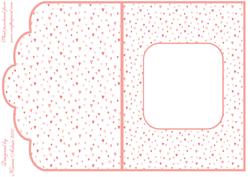 Cute Little Angel Scallop Edge Card Insert