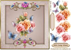Roses and Butterflies All Aglow with Step by Step