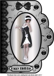 Charleston Chic Scallop A4 Card Front