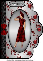 The Height of Fashion Scallop Edge A4 Card Front