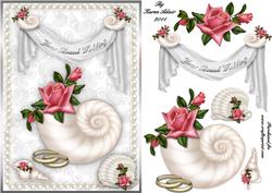 Your Beach Wedding Card Front with Step by Step