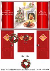 Red Door Gatefold Card