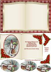 Vintage Santa Book Card Front