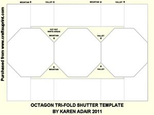 Octagon Tri-fold Shutter Template