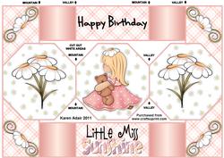 Little Miss Sunshine - Octagon Tri-fold Quick Card