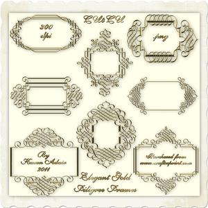 Elegant Gold Filigree Frames