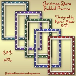 Christmas Stars Padded Frames