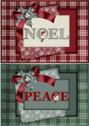 Christmas Holly and Plaids Quick Card Fronts