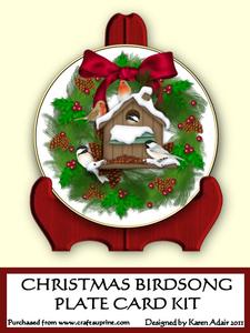 Christmas Birdsong Plate Card Kit