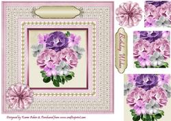 Perfect Posy 'n Lace Pyramid Card Front