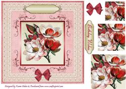 Vintage Magnolia 'n Lace Pyramid Card Front