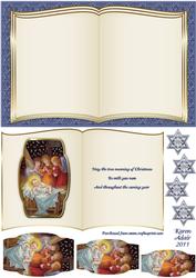 Jesus and the Angels Book Card Sheet